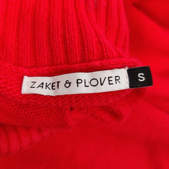 Zaket & Plover Women's Sweater Size S Red Cashmere Wool Cotton Viscose Casual - Picture 2 of 9
